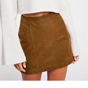 Free People Modern Femme Vegan Suede Mini Skirt